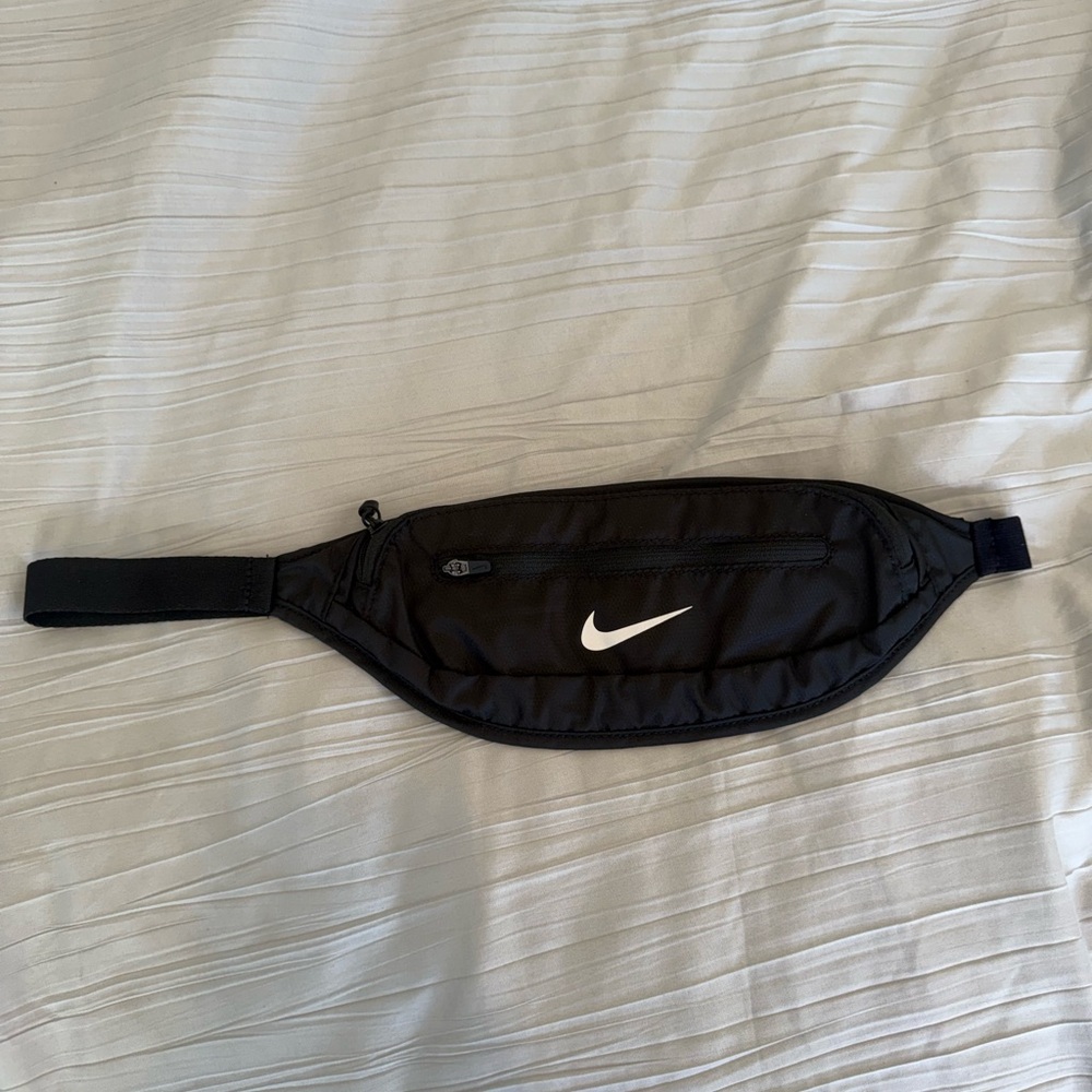 Nike Black Belt Bag with White Logo